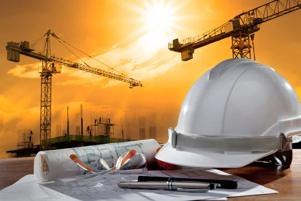 depositphotos_262843506 stock photo file safety helmet architect pland